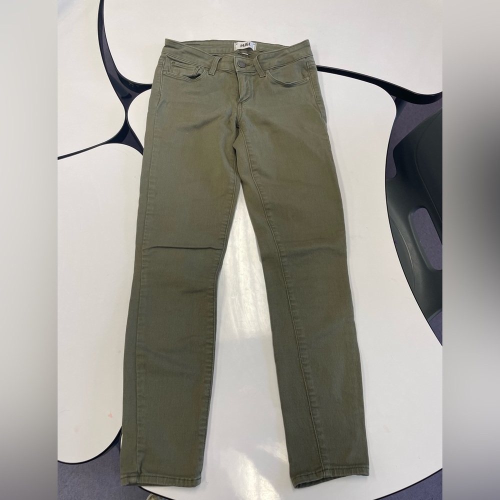 Paige verdugo ankle pants- olive green- size 25